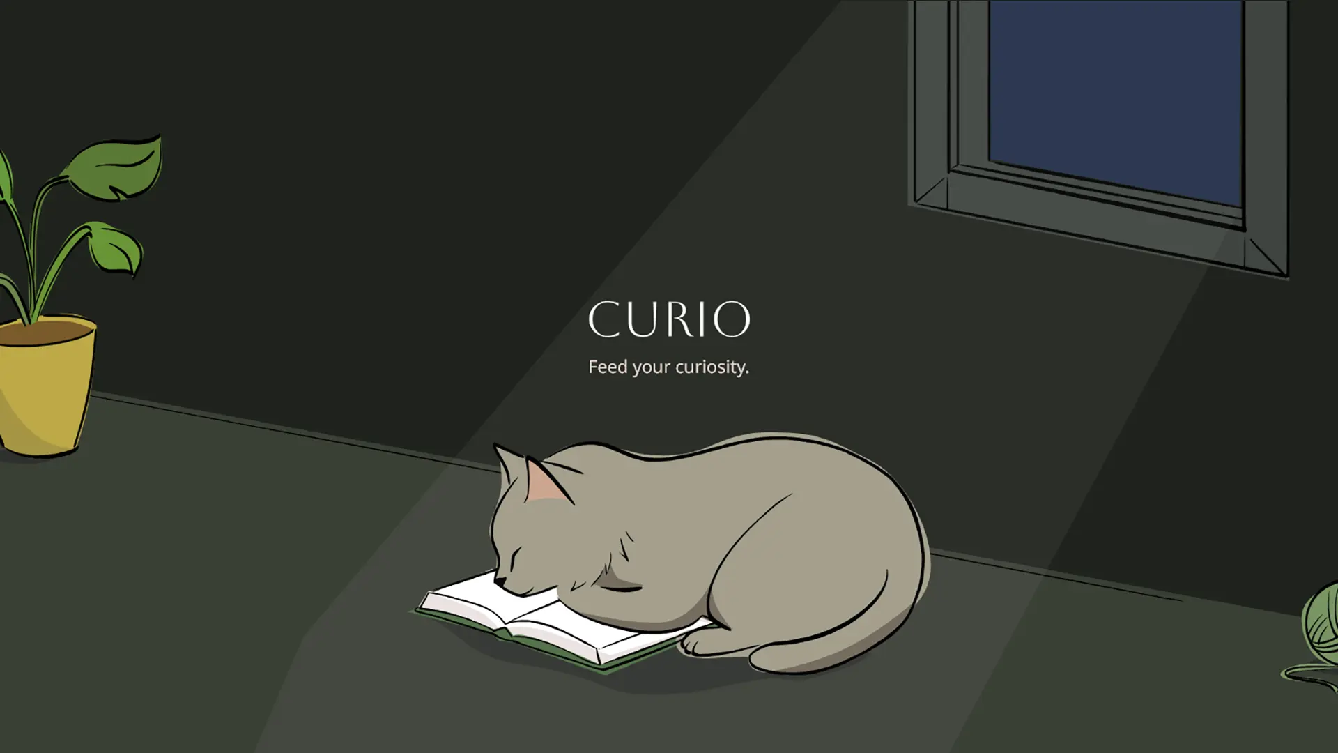 Part of the website cover for Curio, the Pocket alternative app